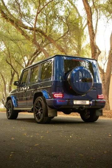 Mercedes Benz AMG G63 2022 blue rental in dubai - undefined